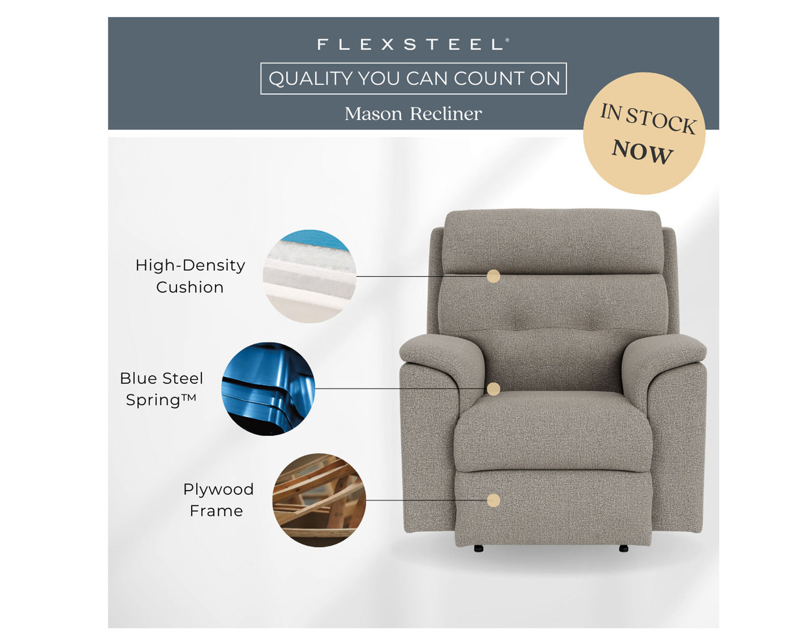 Mason 2804 Recliner (In stock)  - In Stock - Free Fast Delivery