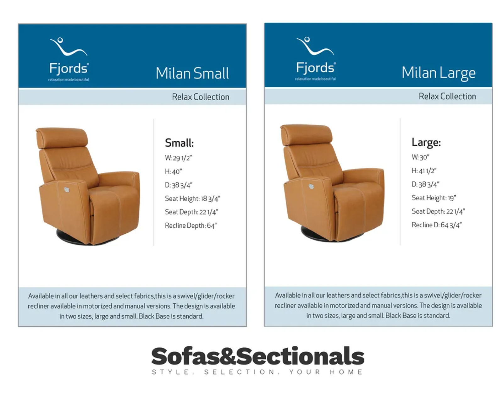 Milan Swivel Glider Power Headrest Power Recliner Slate (In stock - Fast Shipping)