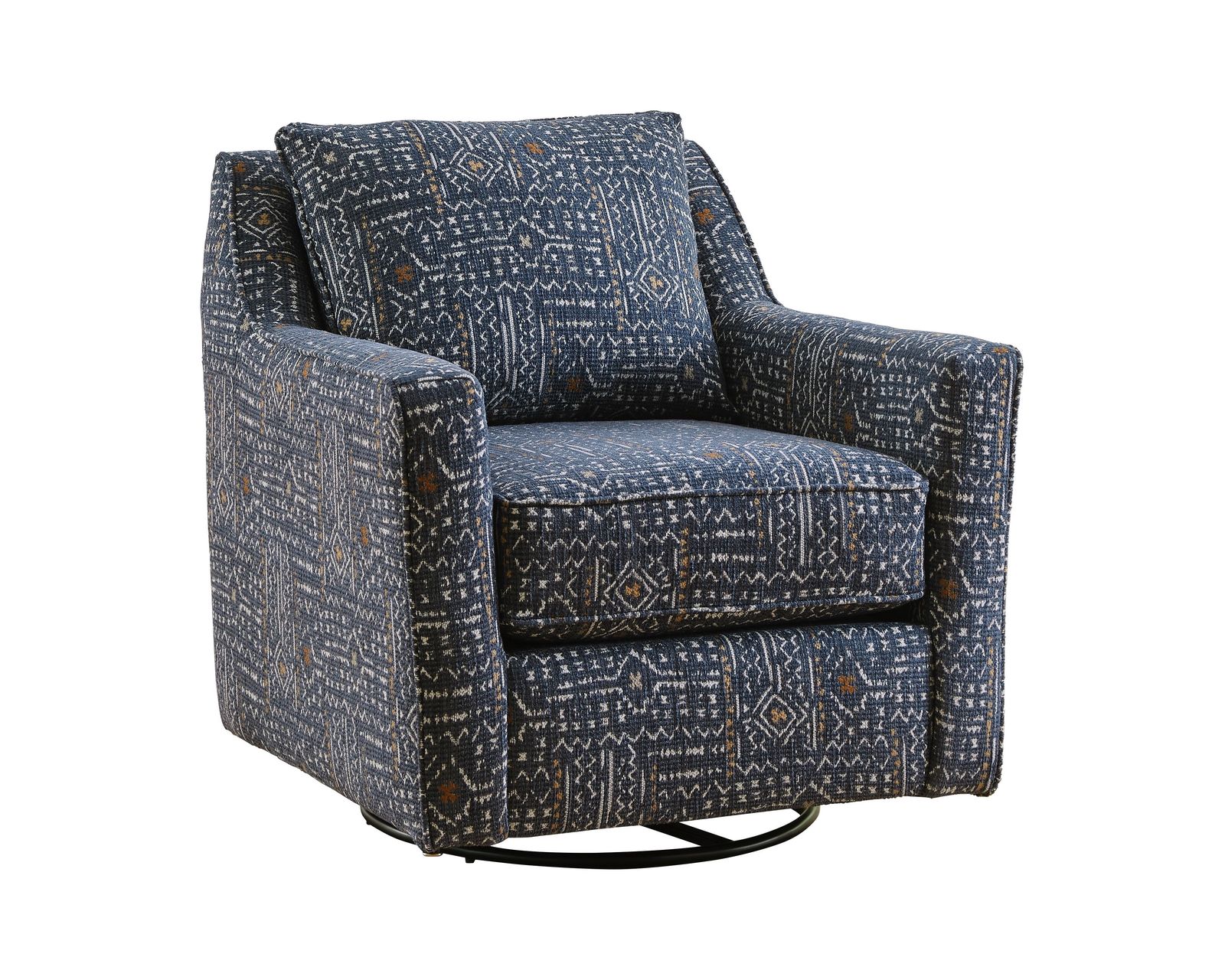 Herzl Denim Loxley Coconut 93" Sofa (includes pillows) - performance fabric - Calculate Denim Swivel Glider) - performance fabric