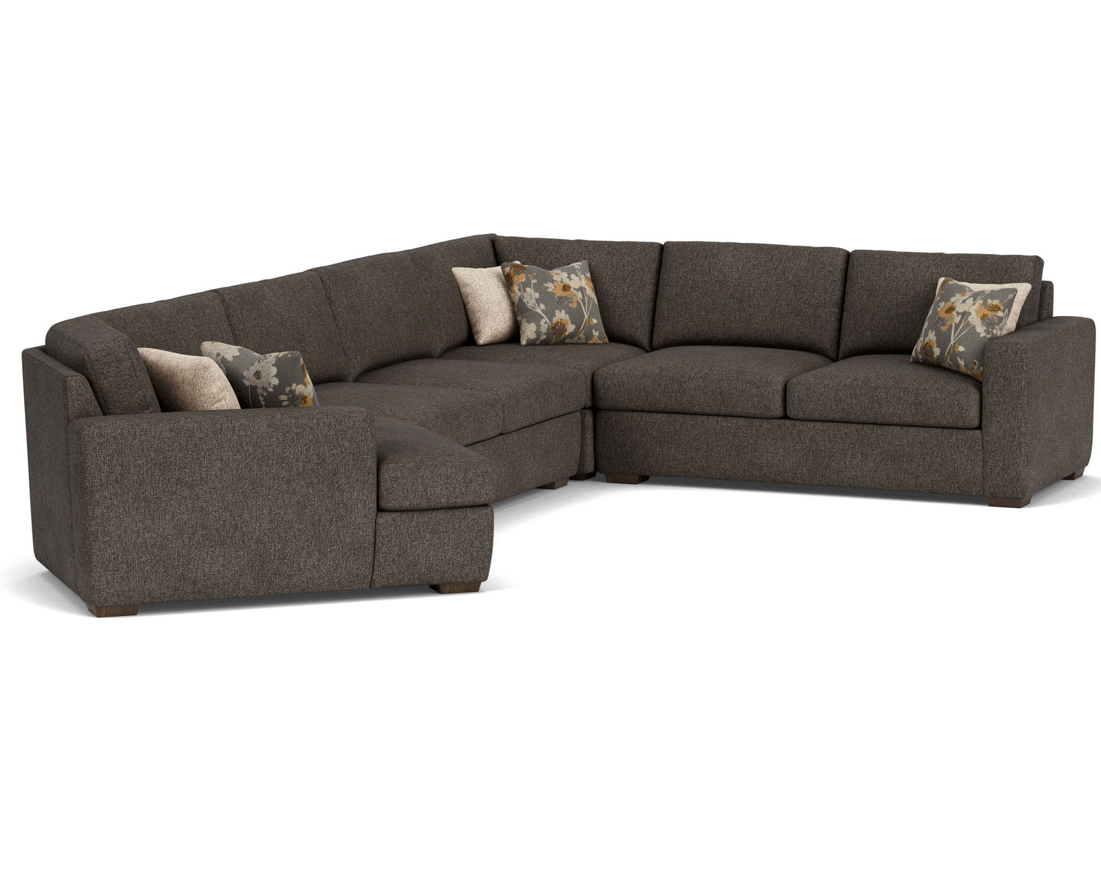 Collins 7107 Sectional (100+ fabrics) - Sectional Layout K:   Only the highest quality fabrics go on Flexsteel Furniture