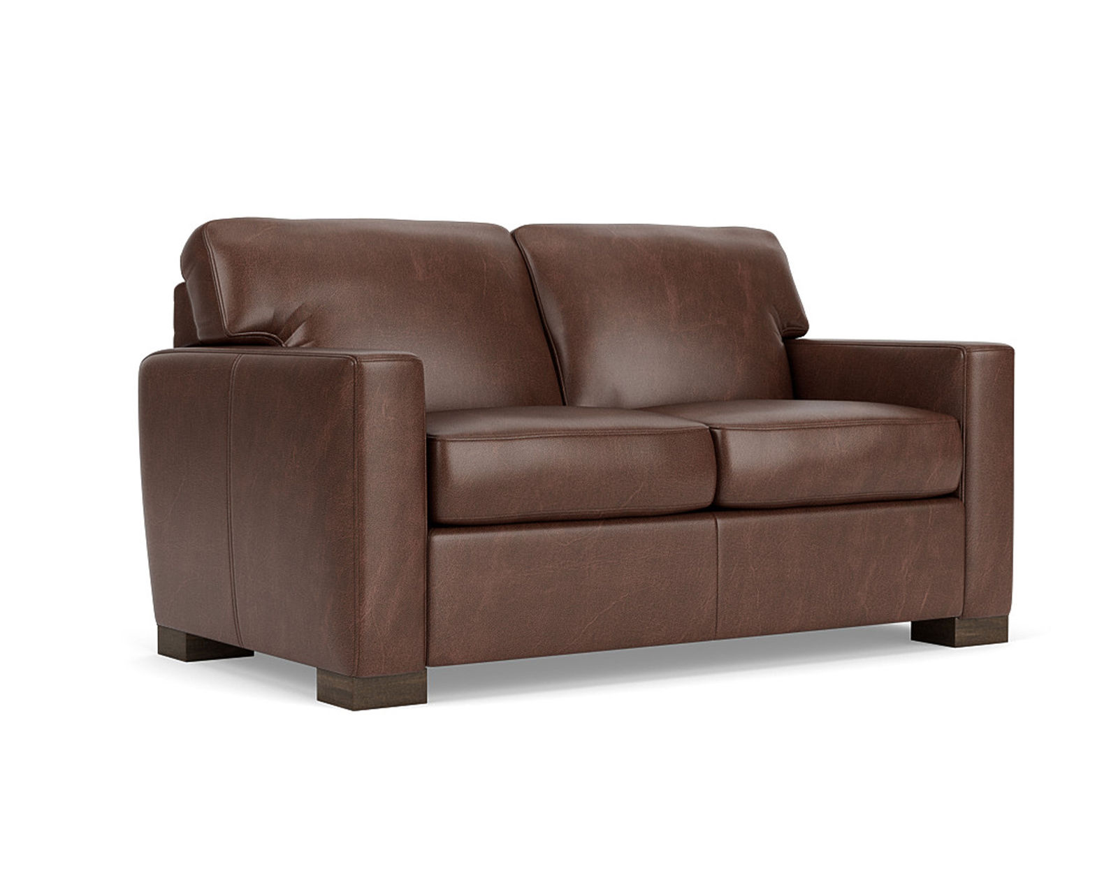 Bryant 83" Stationary Leather Sofa (Leather choices) - High resiliency foam core seating cushions 2lb to 2.5 lb (Industry standard 1.8)