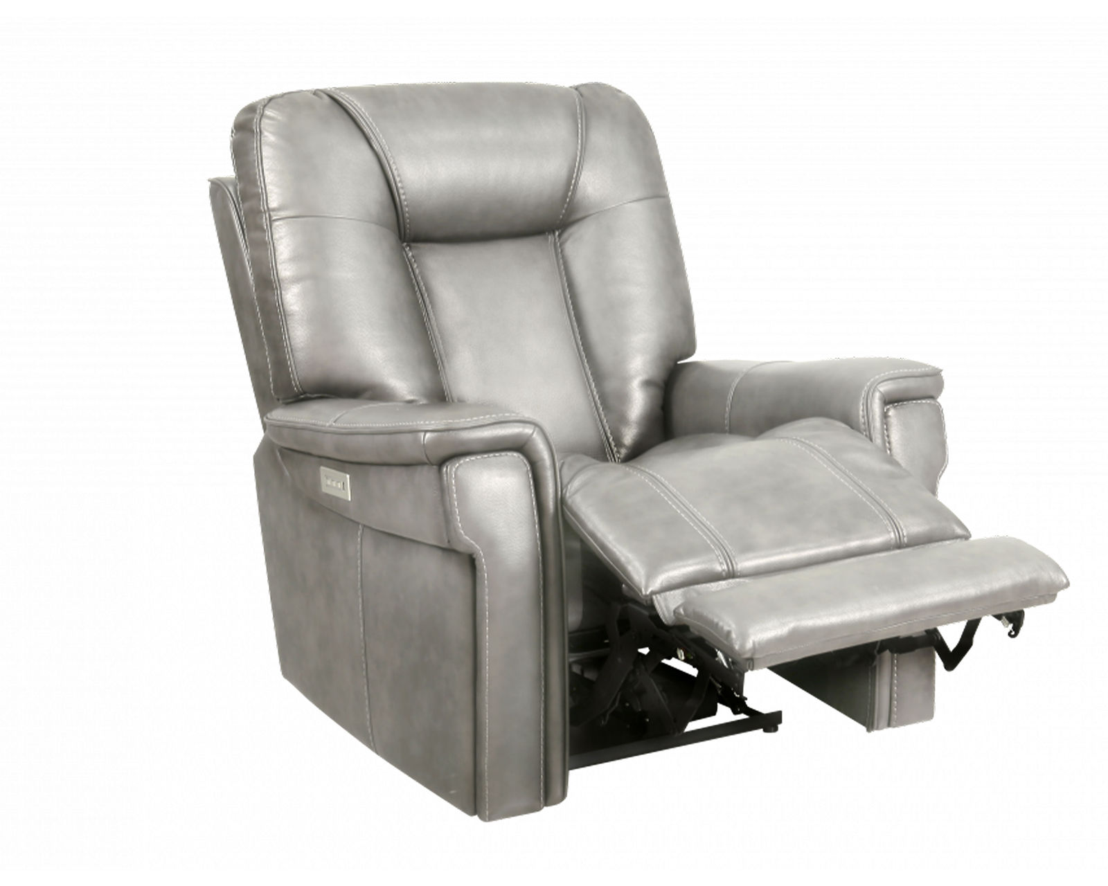  Sanibel 88" Sofa w/Power Recline, Power Head Rests & Power Lumbar (Lay Flat) Dove Leather (In stock) - Layflat reclining mechanism - like laying on a mattress
