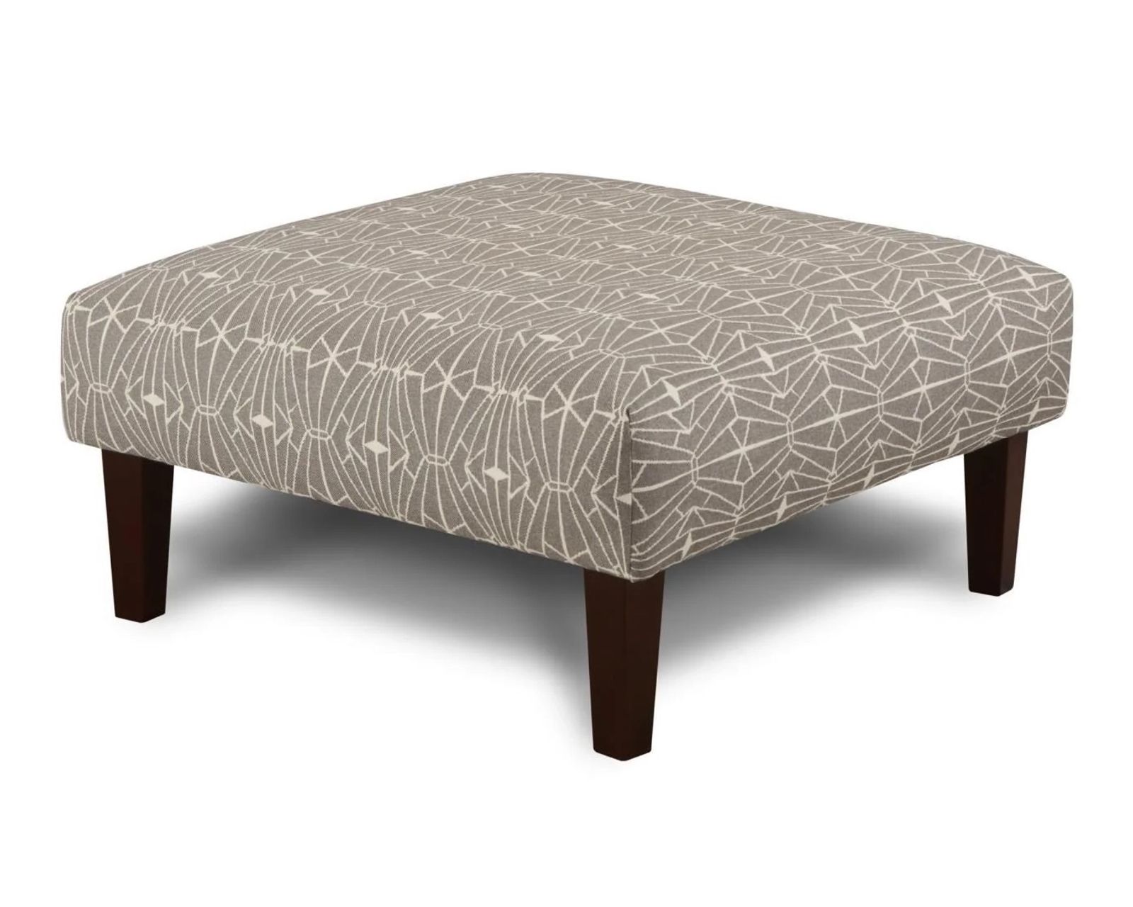 Sugarshack Glacier 86" Sofa 3280B (Performance fabric) - Emblem Charcoal 36" Square Cocktail Ottoman - 159