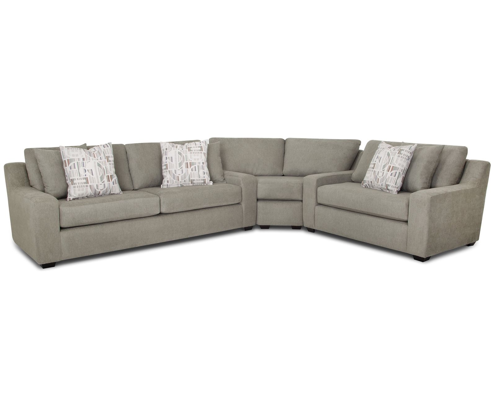 Juniper Three Piece Sectional (Comfort That Comes Together Beautifully) - Layout B: Three Piece Sectional 144" x 114"