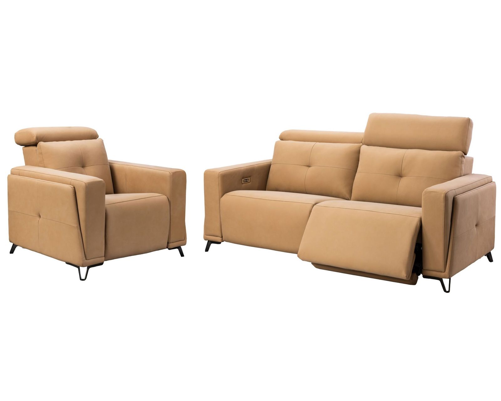 Mackenzie Dual Power Reclining Sofa — Available in Standard & Wide Cushions, 140+ Leather Options, and 80", 84", or 112" Widths