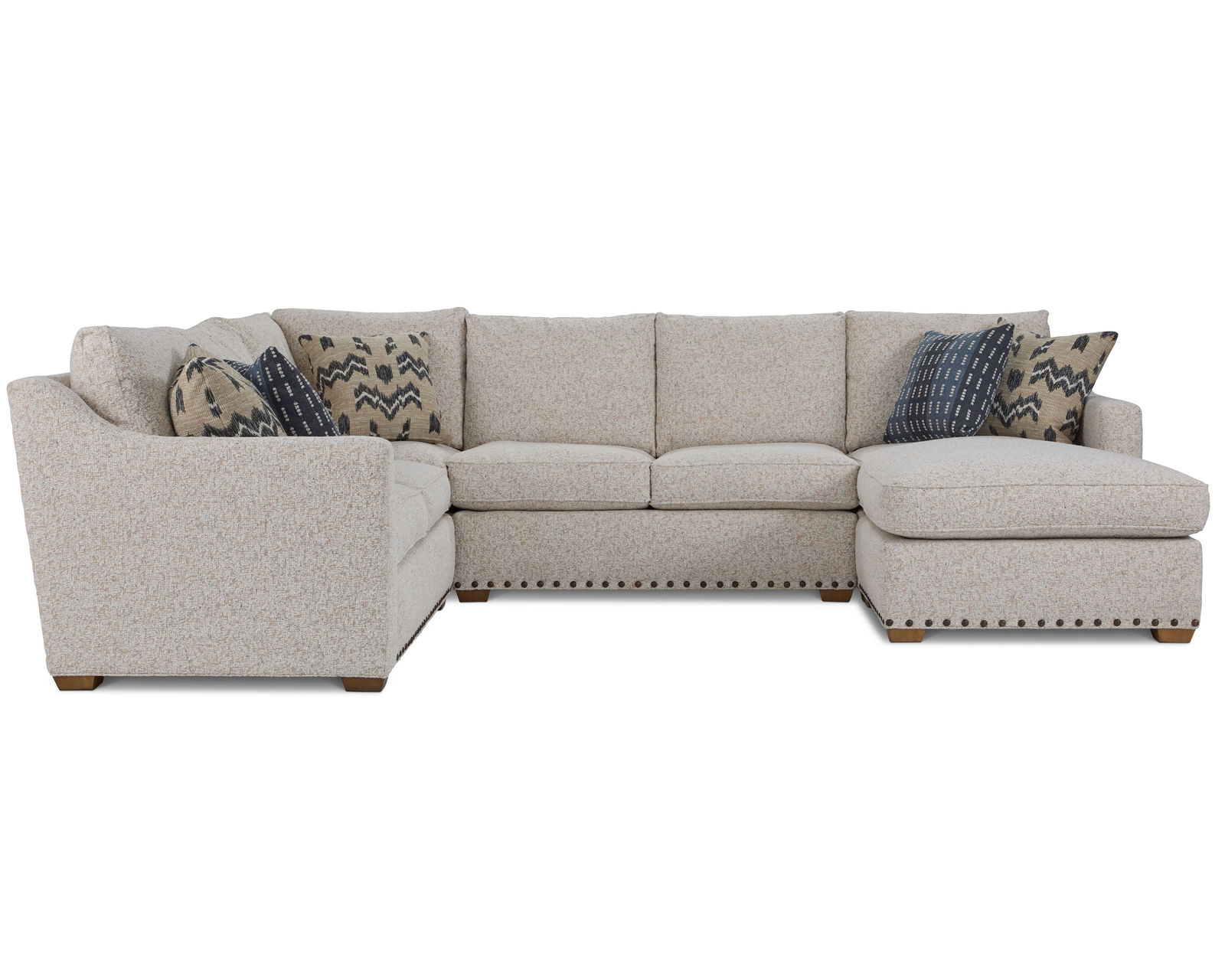 Milo 7050 Stationary Sectional  (+100 fabrics) - Layout F: Four Piece Sectional 97" x 127" x 69"
