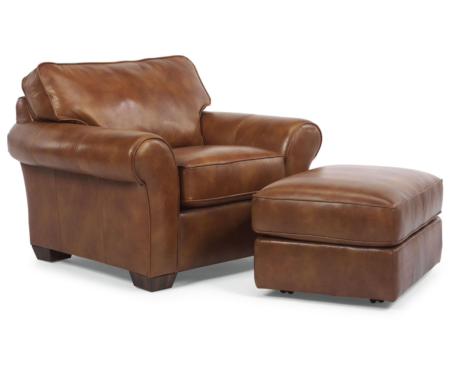 Vail Leather Stationary Sofa (Leather colors)