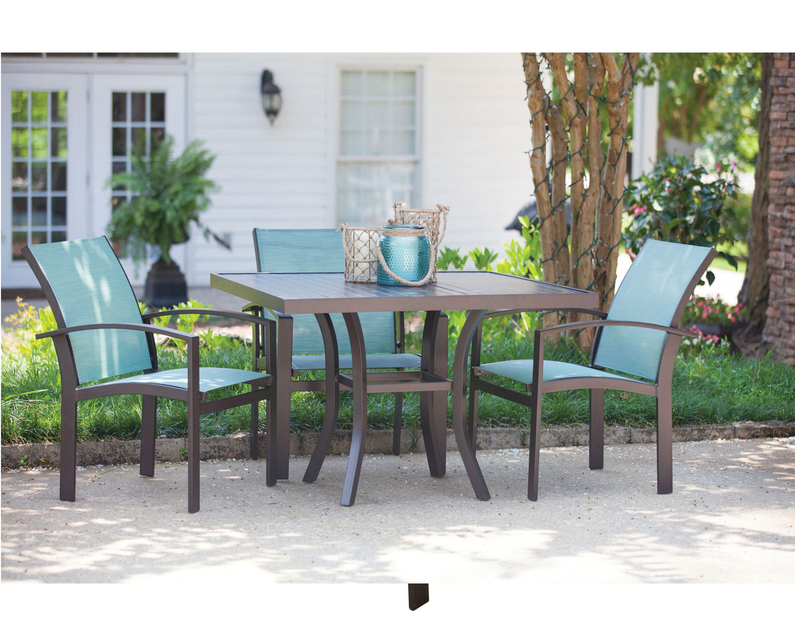 Capstone Sling Dining Arm Chair (24 fabrics - 8 metal finishes) - Capstone Dining Arm Chair Shown with 450-41 Craftsman Square Dining Table