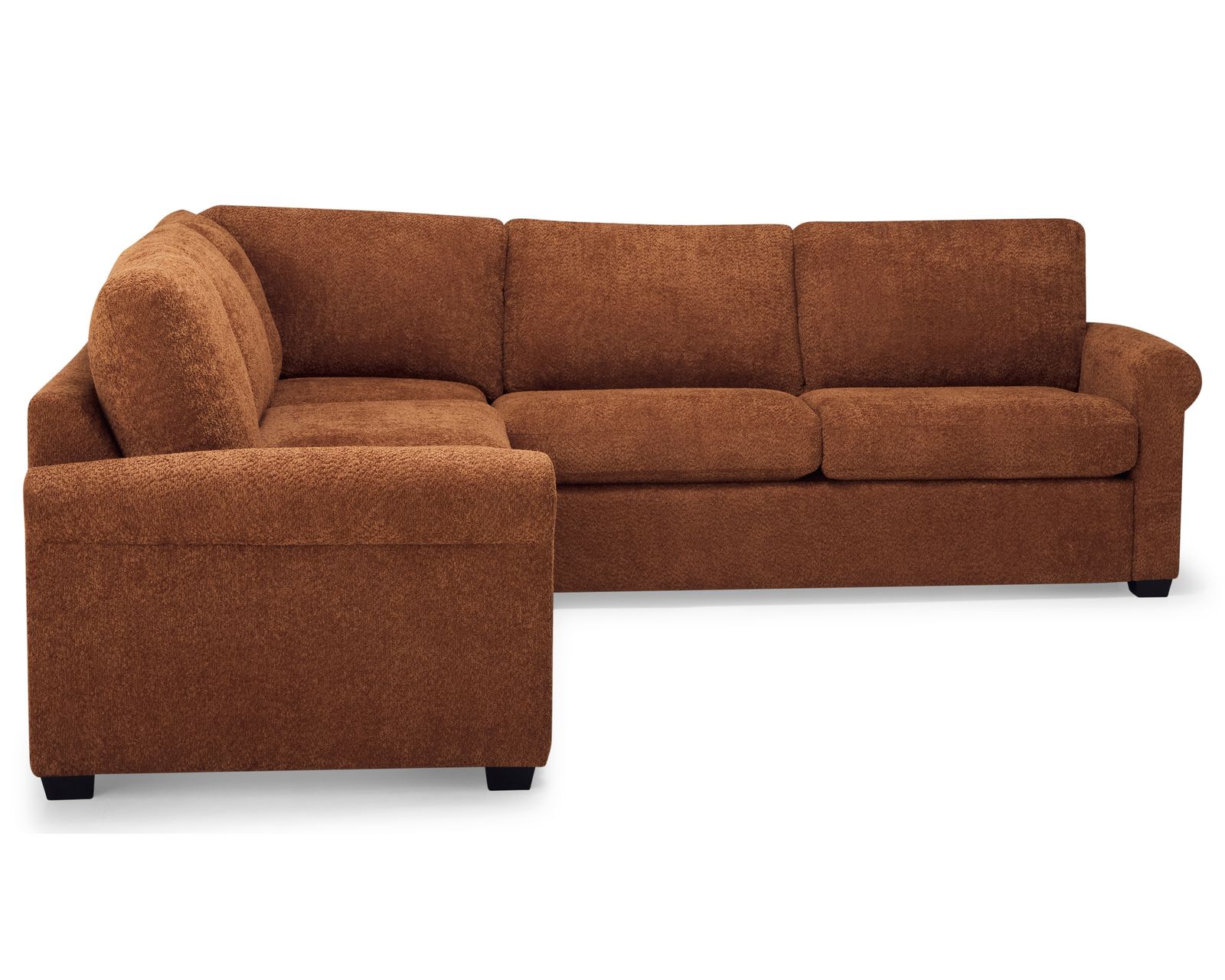 Madison 77656 Roll Arm Sectional (+60 fabrics) - Layout E: Two Piece Sectional 110" x 111"