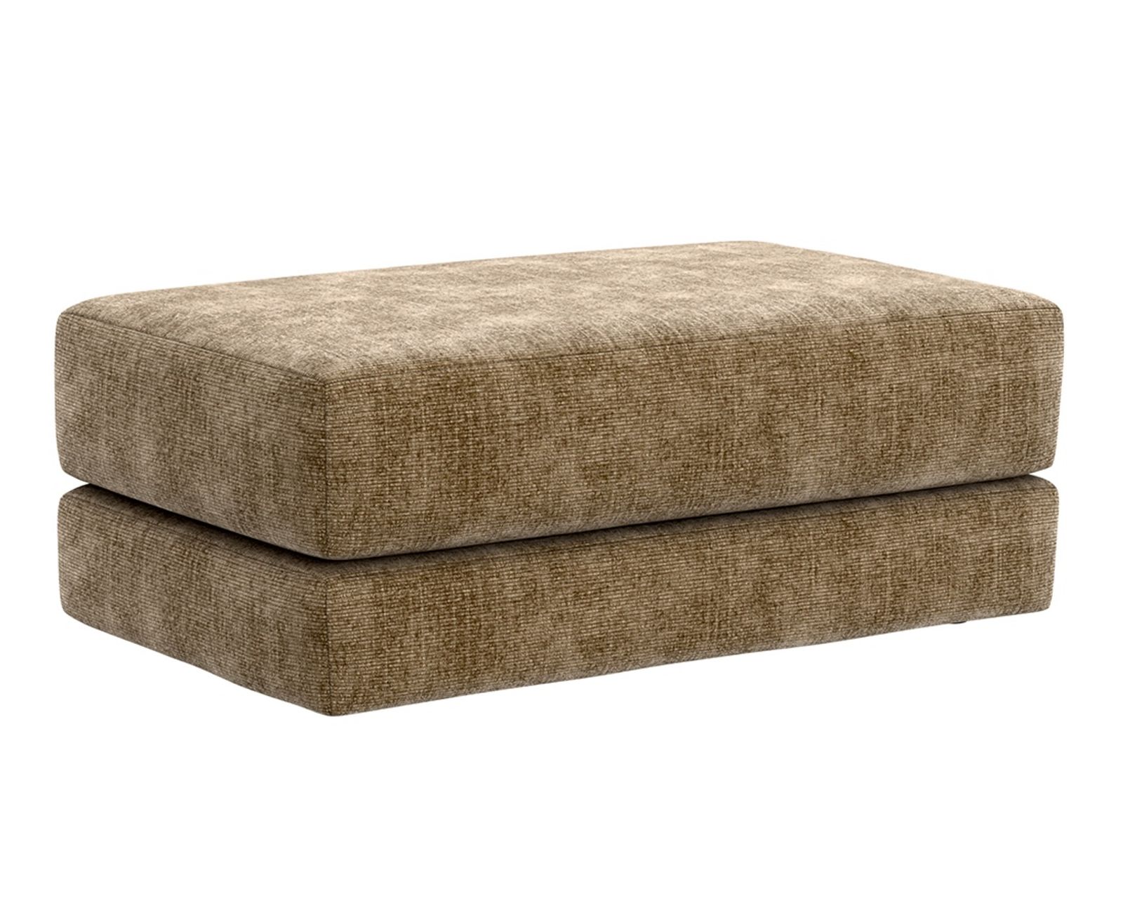 Avondale 96" Oversized Sofa (2 colors) includes pillows - Avondale 30" x 47" Rectangular Ottoman Shown in Fabric Burlap