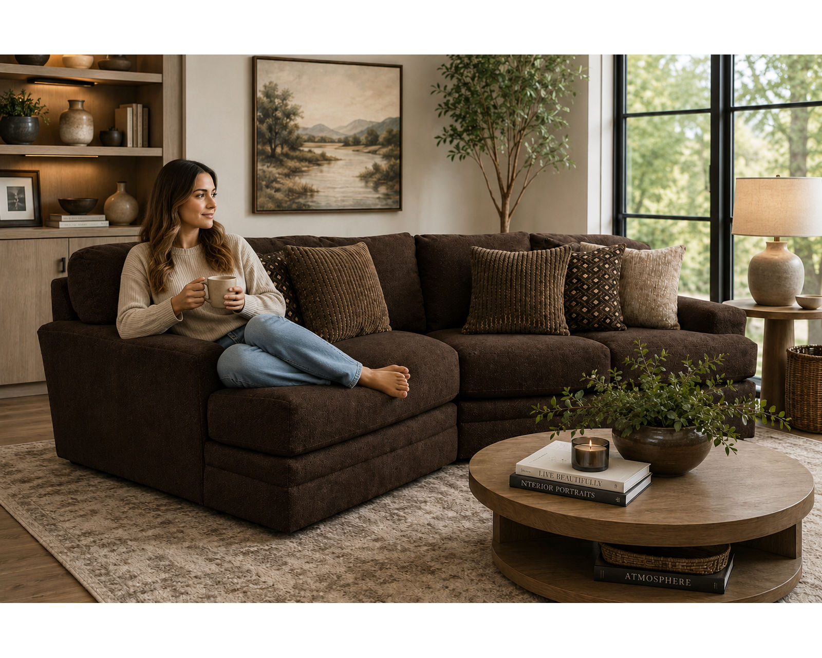 Mammoth Sectional - 2 colors (15 Pieces Available)  - Layout B: Two Piece Sectional 64" x 131"