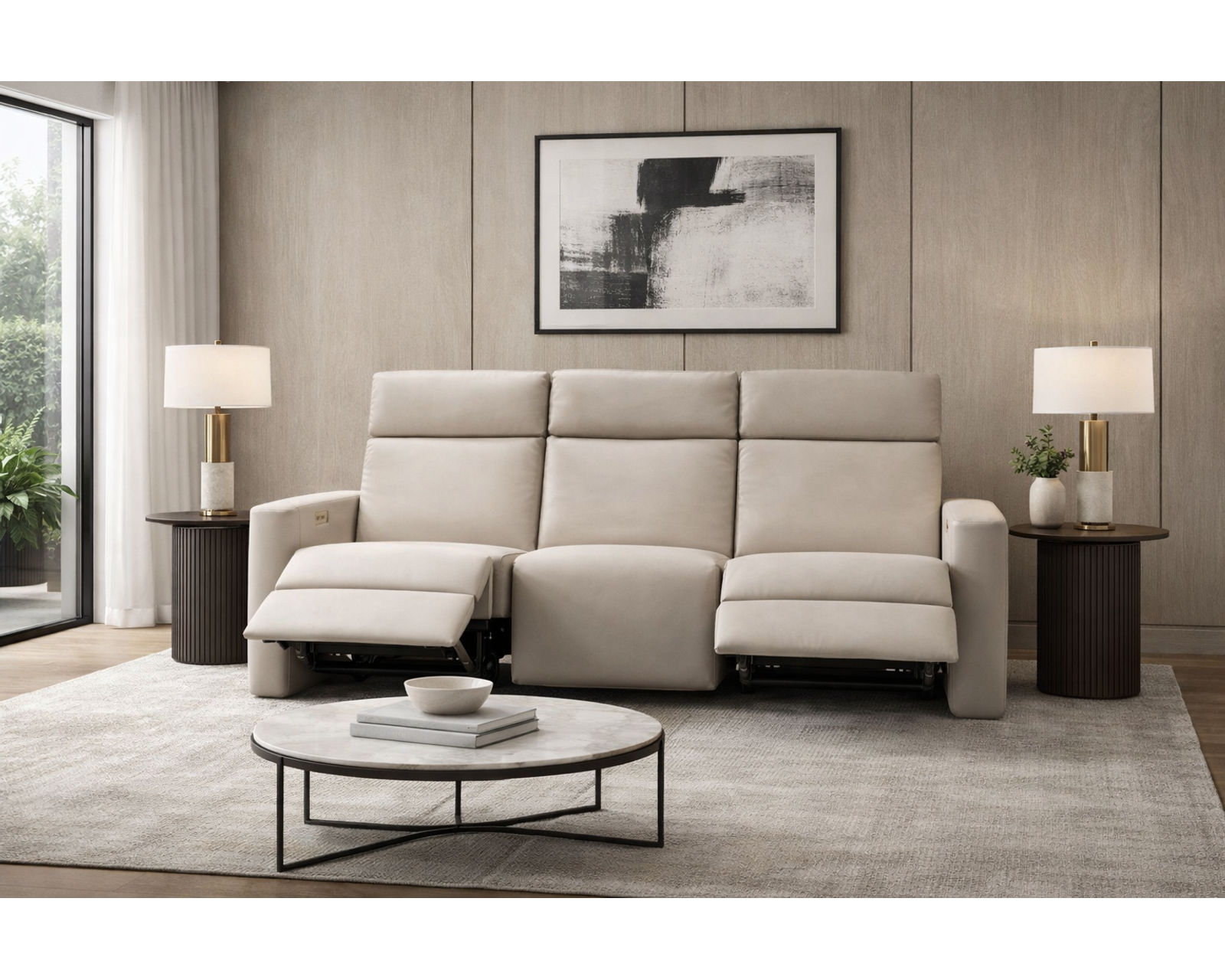 Fiona Dual Power Reclining Sofa — Available in Standard & Wide Cushions, 140+ Leather Options, and 78", 83", or 110" Widths - Luxury Comfort, Custom Made for You—Without the Luxury Price