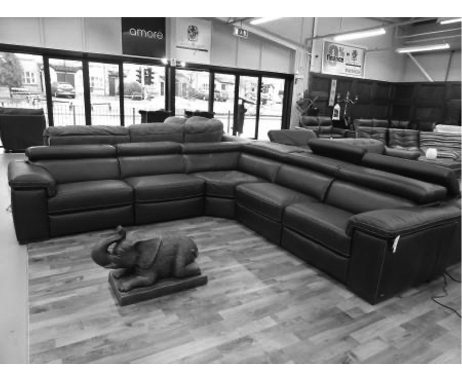Solare B817 Power Reclining Sectional (+40 fabrics) - Layout C: Five Piece Sectional - 129" x 129"