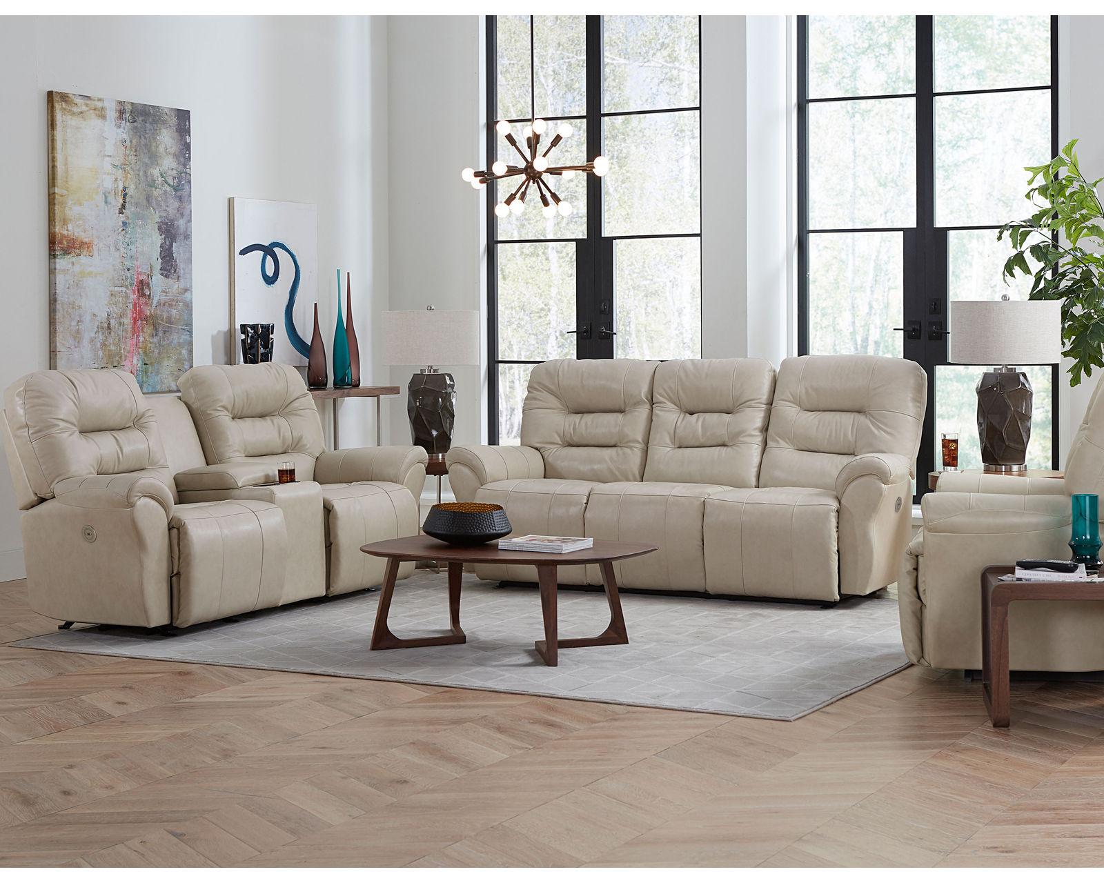 Unity Double Reclining Leather Sofa (+40 leathers) 85" - Unity Double Reclining Leather Sofa