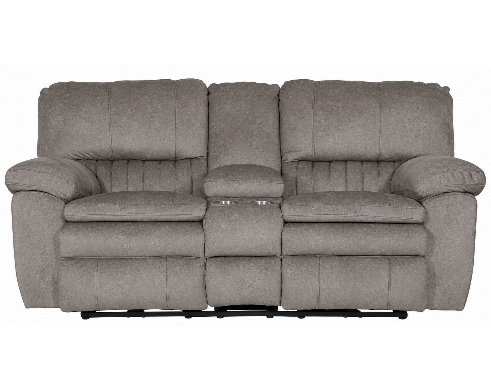 Reyes 91" Lay Flat Reclining Sofa (2 colors) - Reyes Reclining Console Loveseat in Fabric Color Graphite
