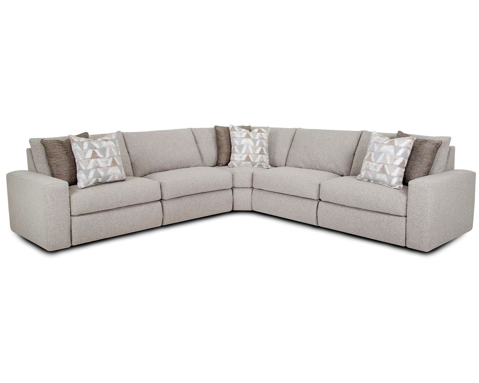 Toronto 400 Modular Wide-Seat Power Reclining Sectional (Wide-Seat Comfort. Power Reclining. Designed Around You) 3 colors - Layout A: Five Piece Reclining Sectional 132" x 132" (2 Recliners) 
