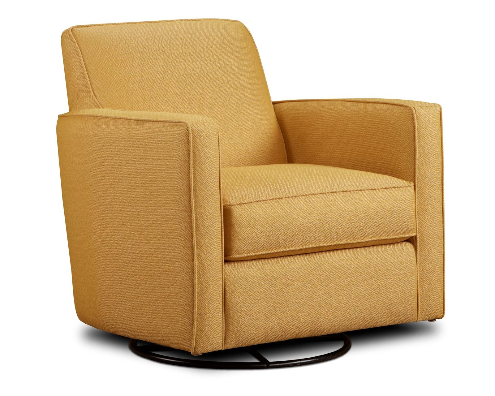 Maxwell Gray Steed 85" Sofa 2600 (includes pillows) - Gold Mine Citrine Swivel Glider Chair - 402-G
