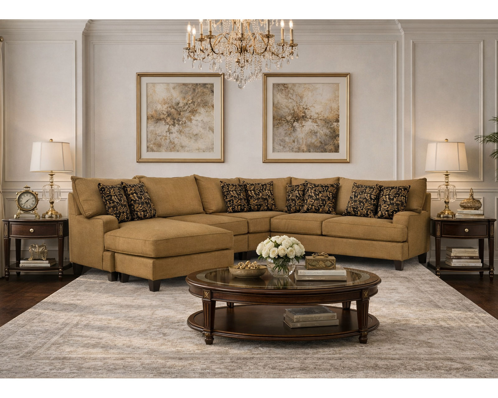 Catalina Stationary Sectional (+100 Standard and Performance Fabrics) - Layout G: Four Piece Sectional 145" x 145"