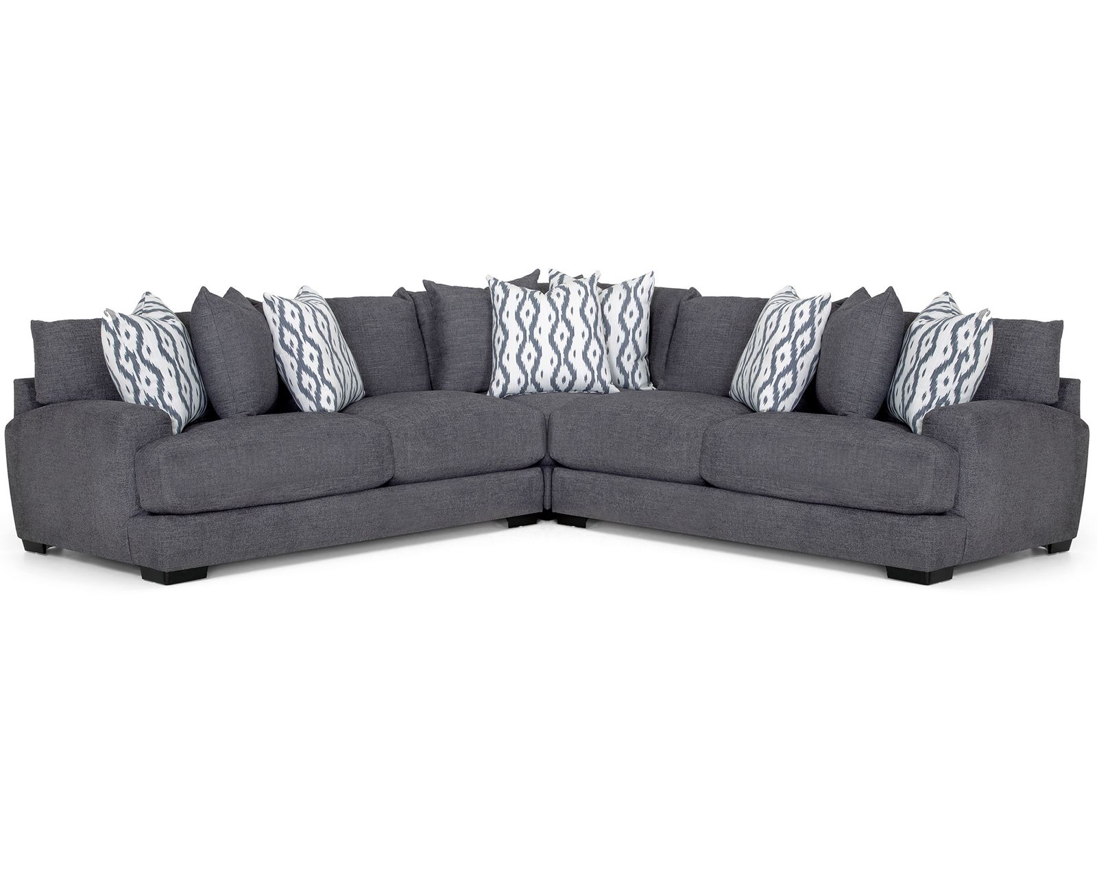 Journey 808 Modular Sectional (Modern Luxury. Deep Comfort. Designed Around the Way You Live.) - Layout C: Three Piece Sectional 115" x 115"