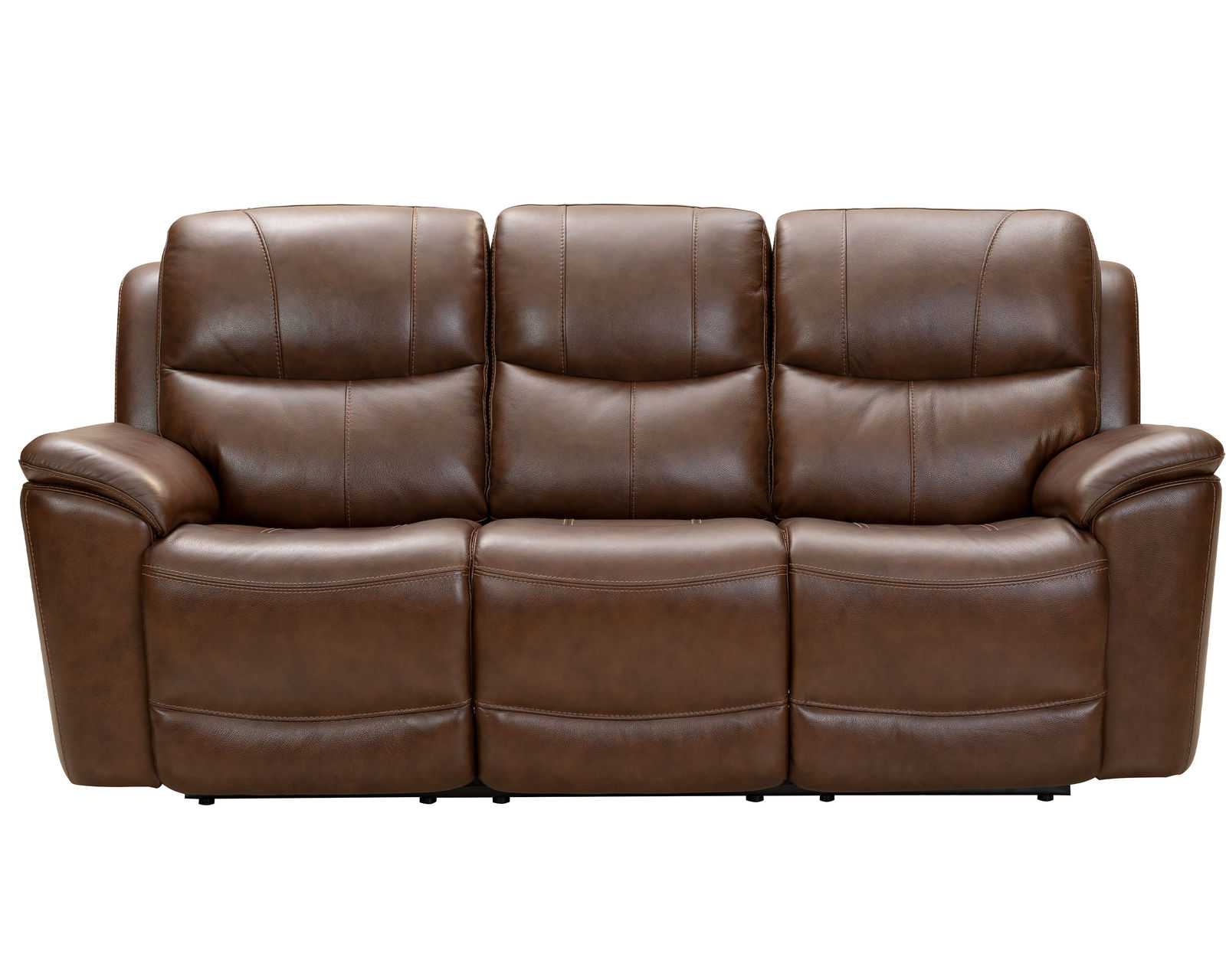 Kaden 88" Leather Power Headrest - Power Lumbar - Power Reclining Sofa (Brown) In stock - Includes Power Headrest - Power Lumbar - Power Recline