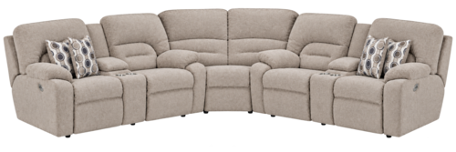 Layout A:  Three Piece Sectional 129" x 129" (4 recliners)