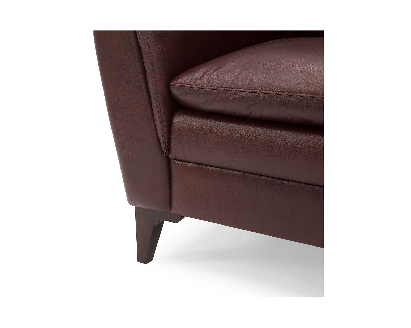 Balmoral 77488 Sectional (100+ Leathers) - Slightly flared arms and thin cushion profile offer a luxurious look