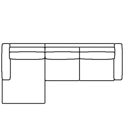 Layout A: Two Piece Sectional 65" x 131"