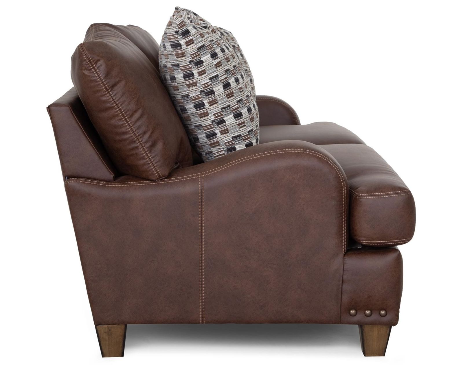 Dayton 93" Leather-Look Fabric Sofa (Rugged Character. Sink-In Comfort. Timeless Style) - Beautifully Designed Rooms. Effortlessly Yours.