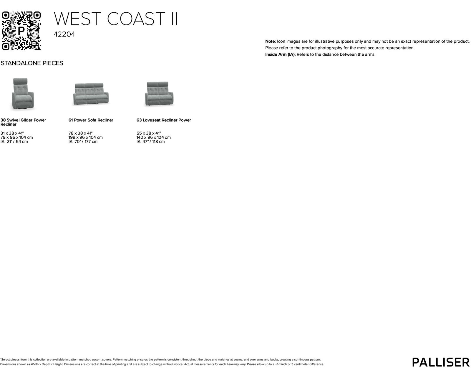 West Coast II 42204 Power Headrest Power Reclining Sofa (78") +50 fabrics
