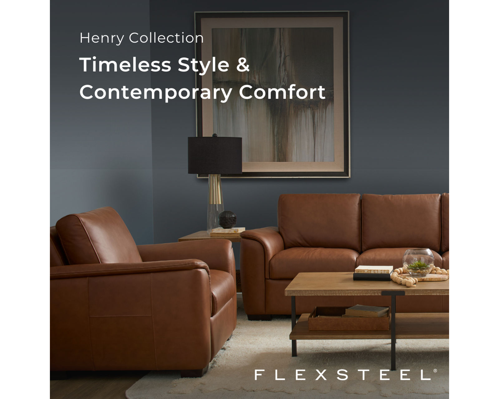 Henry 90" Leather Stationary Sofa (in stock)