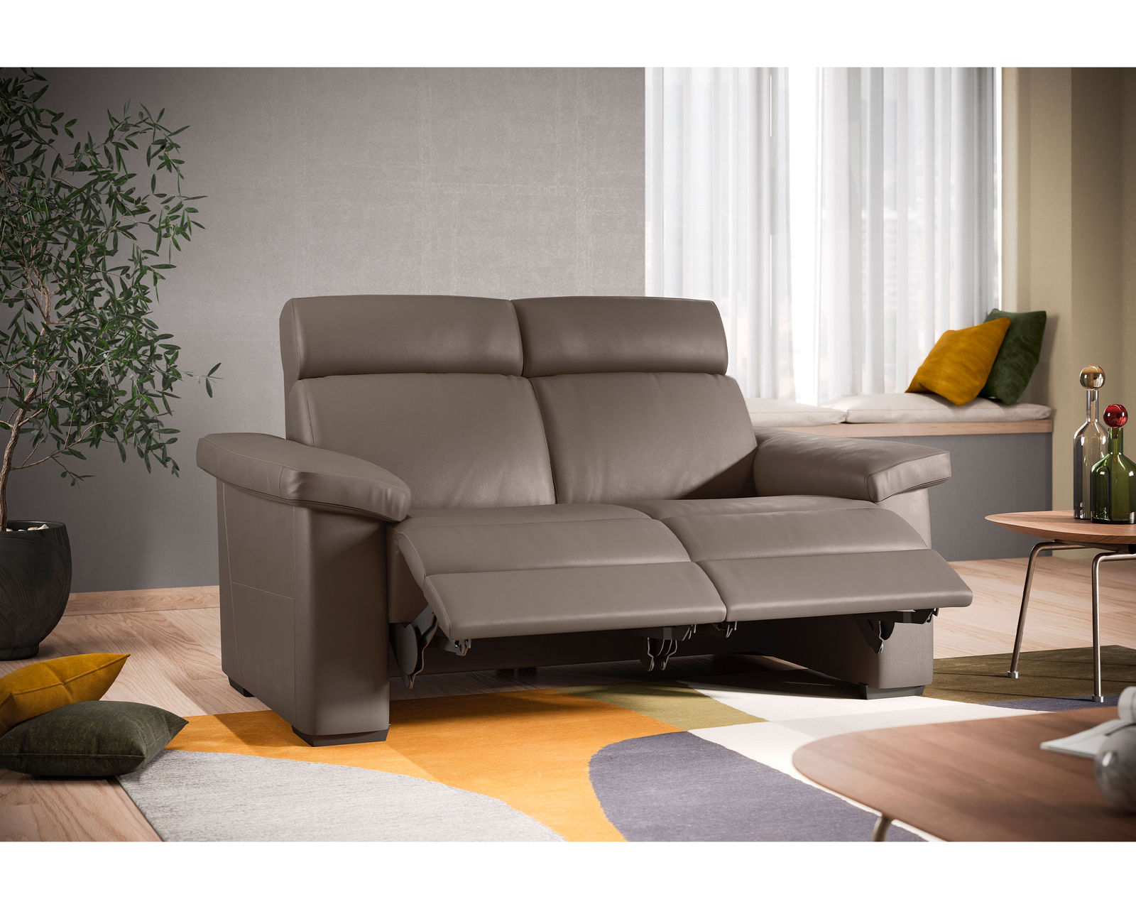 Estremo C126 Power Headrest Power Reclining Sofa 77" or 88" (+40 fabrics) - Estremo 2 Cushion Power Headrest Power Reclining Sofa (77")