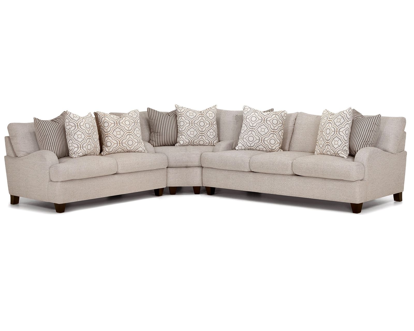 Cambria Three Piece Sectional (Modern Farmhouse Comfort. Made for Gathering) - Layout A: Three Piece Sectional 119.5" x 145.5"