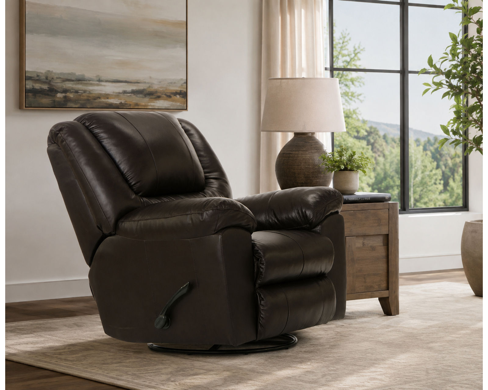 Transformer II Ultimate 90" Italian Leather Sofa w/3 Recliners & Drop Down Table - Sit Back. Stretch Out. Stay Awhile.