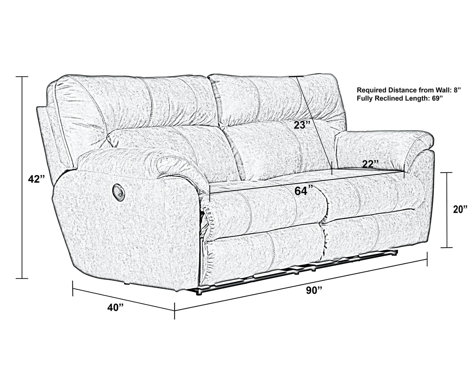 Hollins Wide Seat Power Reclining Sofa (88") In stock - The Perfect Seat After Every Long Day.