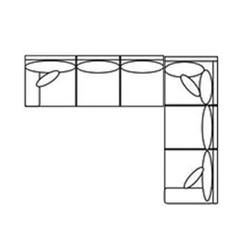 Layout B:  Two Piece Sectional - 126" x 83"