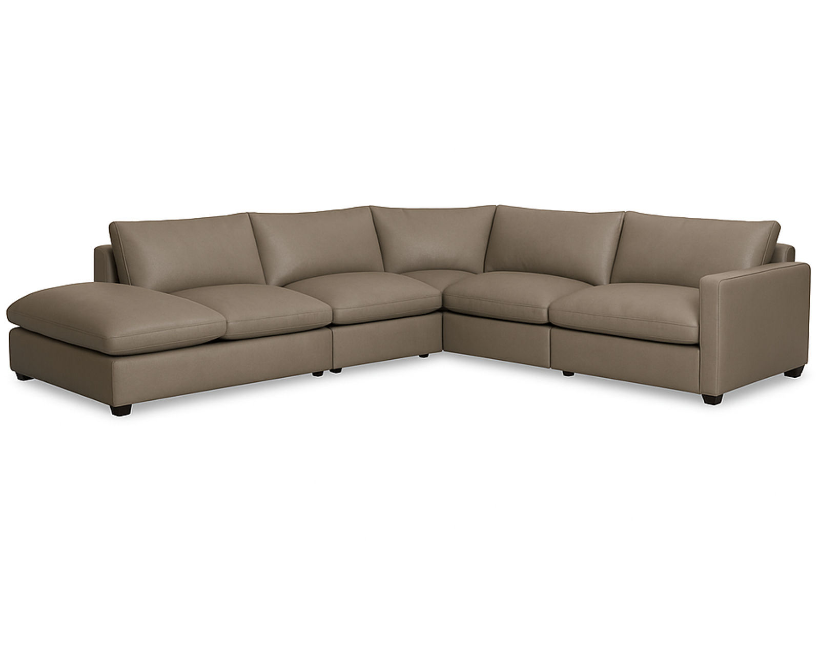 Laguna 77752 Stationary Sectional (+100 leathers) - Layout Q: Five Piece Sectional 129" x 108"