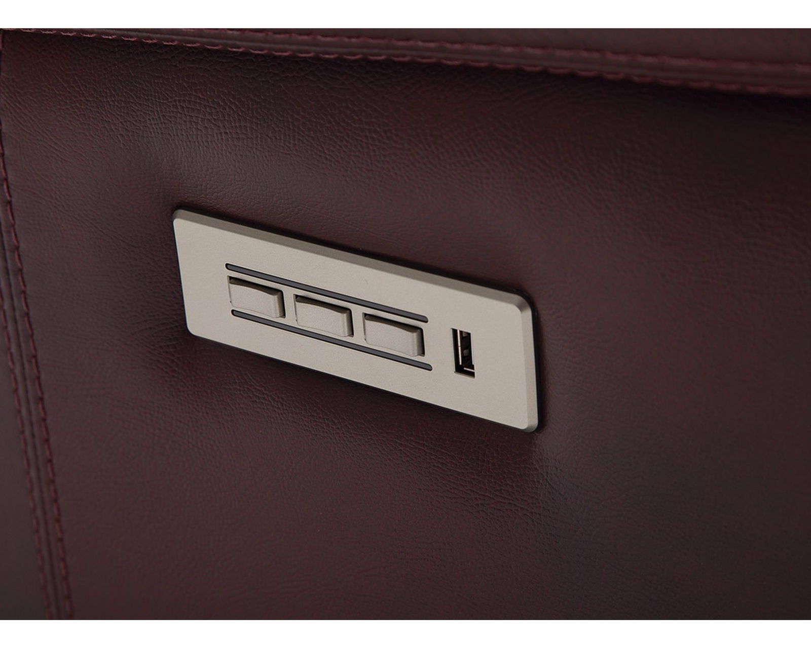 Asher 41065 Power Headrest Power Reclining 87" Sofa (Made to order) - Three Reclining buttons allow independent control over the power headrest and power recline and optional power lumbar.  Includes USB Charging Port