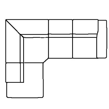 Layout B:  Two Piece Sectional 87" x 113"