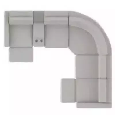 Layout C: Six Piece Reclining Sectional 123 x 110" (2 recliners)
