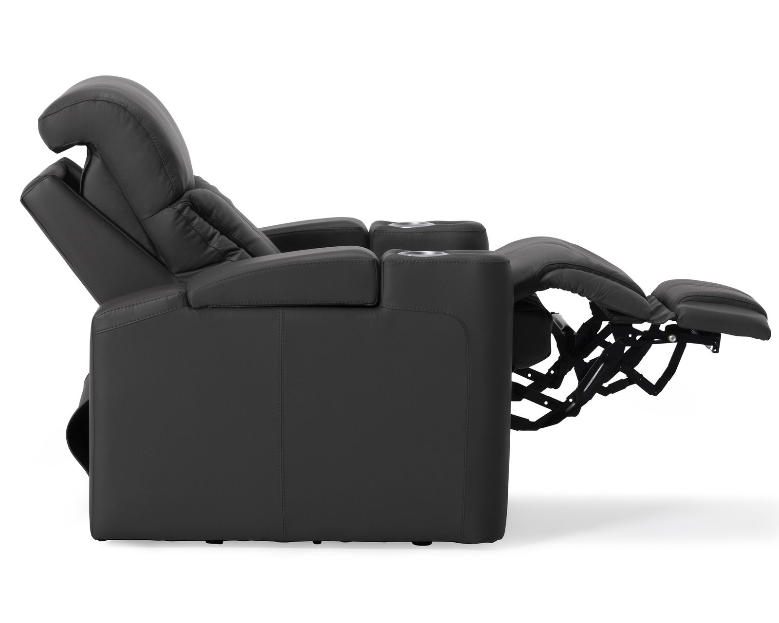 Vivid 41095 Triple Power Home Theater Sectional (+200 colors) - Includes LED lighted cupholders and chair base