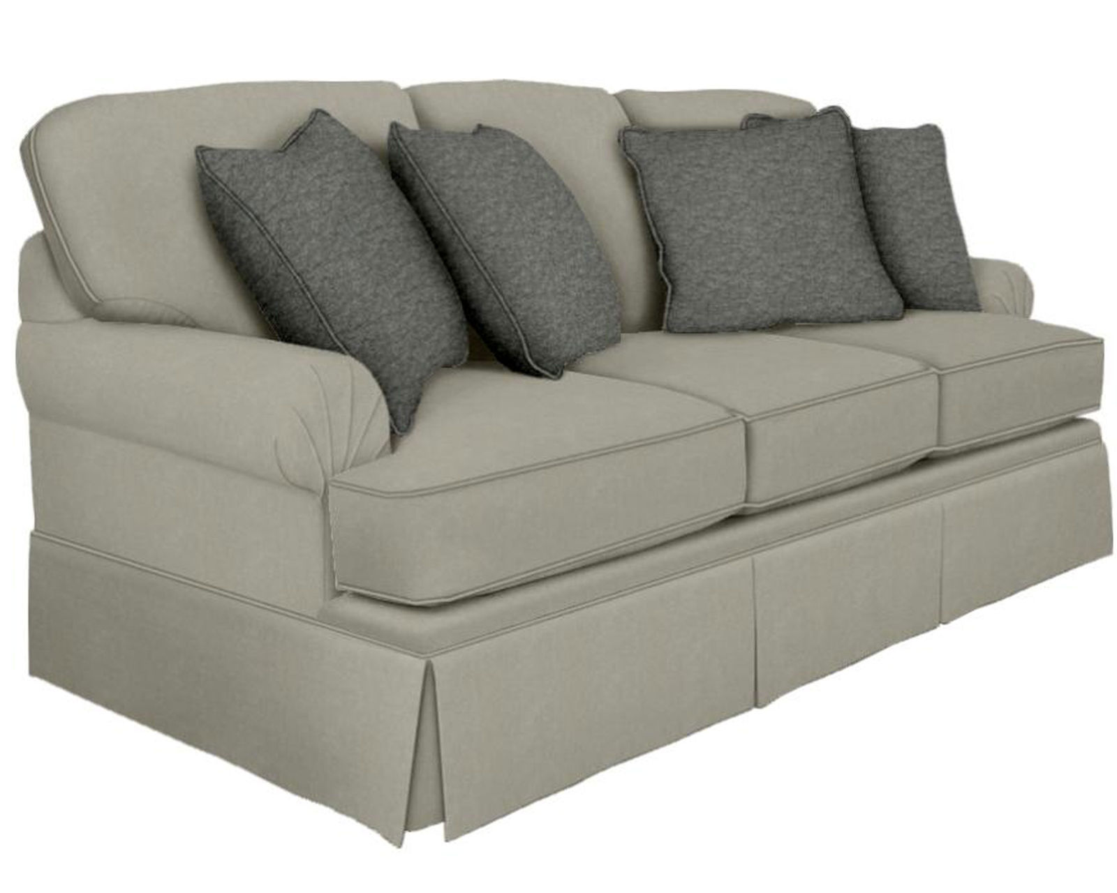 C9-1 Stationary Sofa (100+ Performance Fabrics) Make it Yours - Pleated arm with knife edge cushion