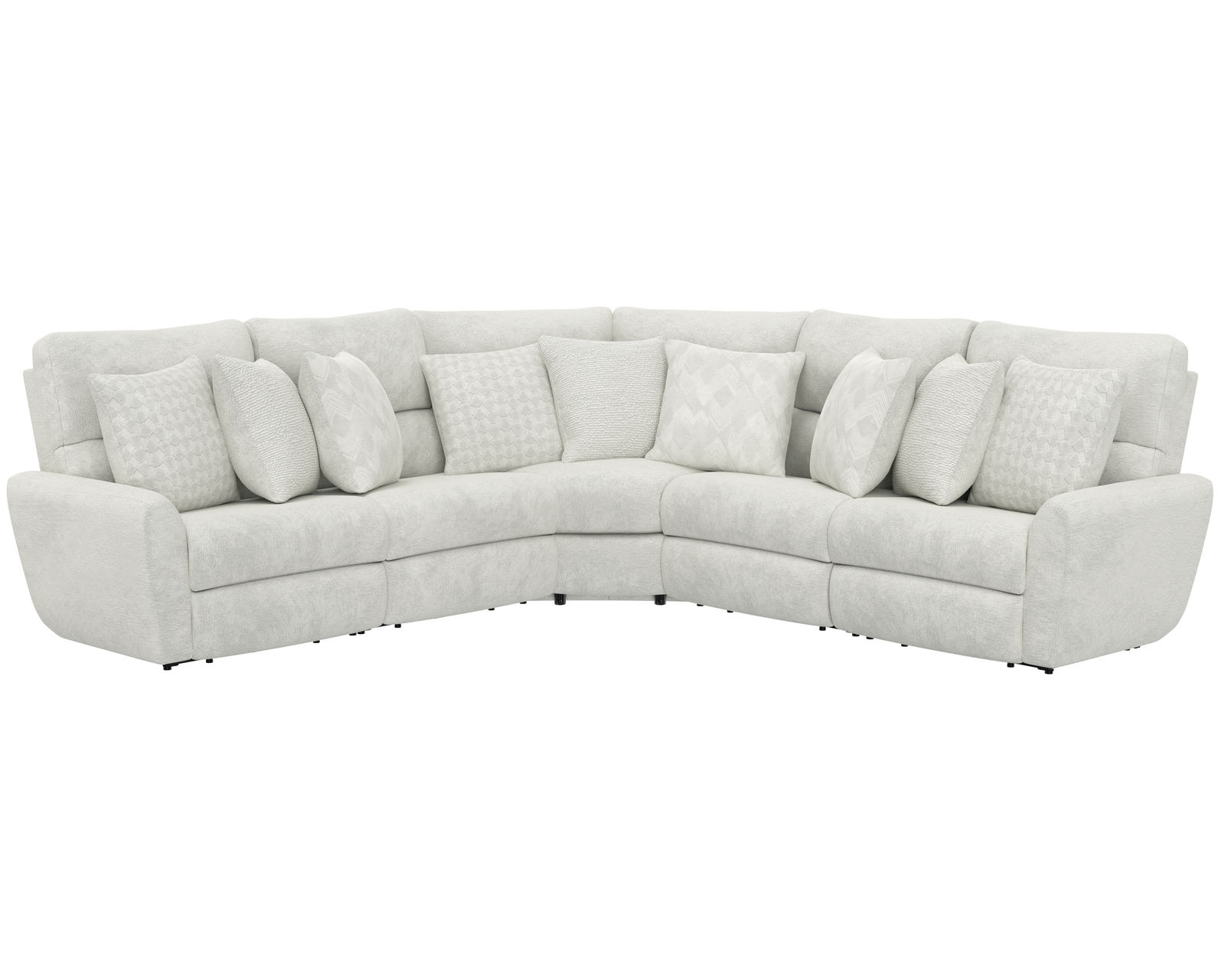 Majesty 336 Deep Seat Power Reclining Sectional - Heavy Weight - 400 lb. per recliner  (+2 colors) - Luxurious and soft polyester fabric