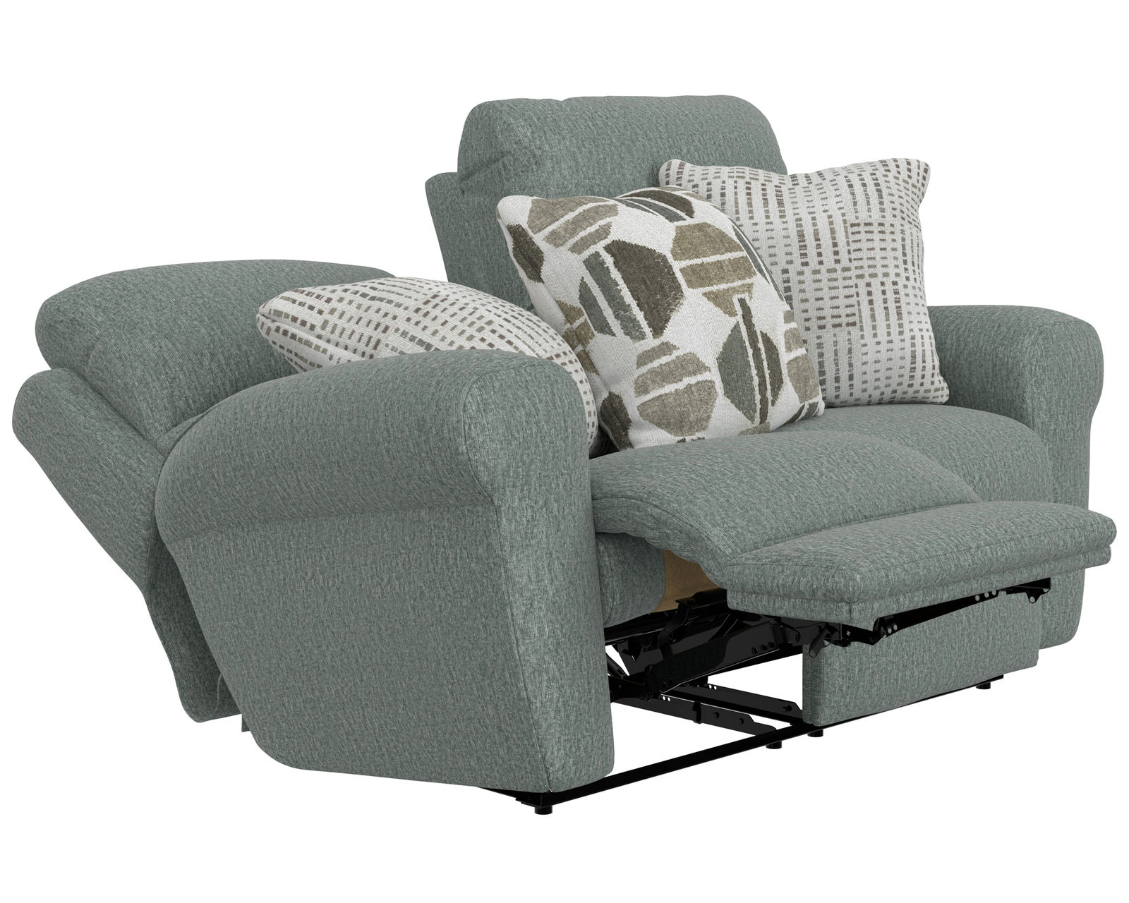 Kellen 113 Woodlands Reclining Sofa - 86"(+2 colors) includes pillows - Kellen 63" Lay Flat Reclining Loveseat