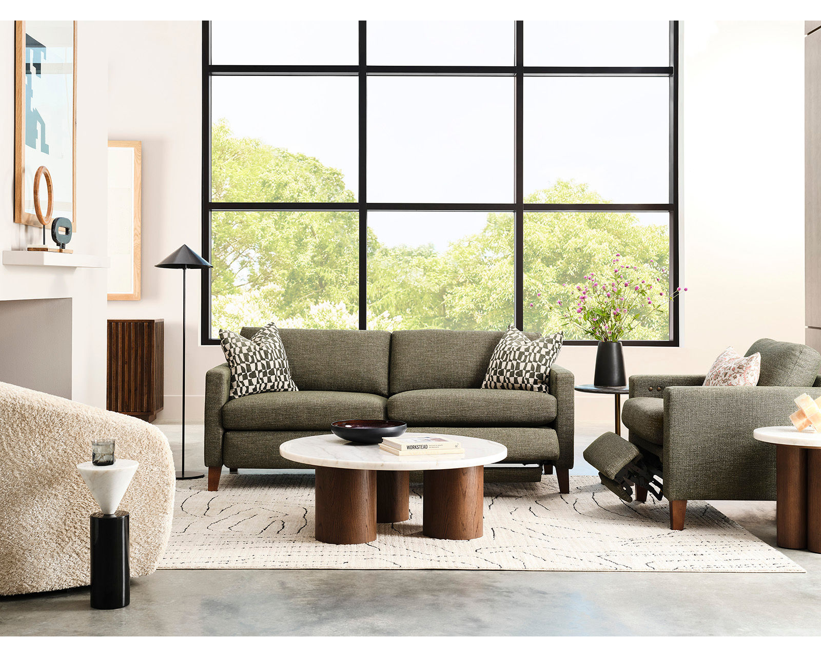 Traftly 82" Mid-Century Power Incliner Sofa (+50 fabrics) - Traftly Incliner Sofa