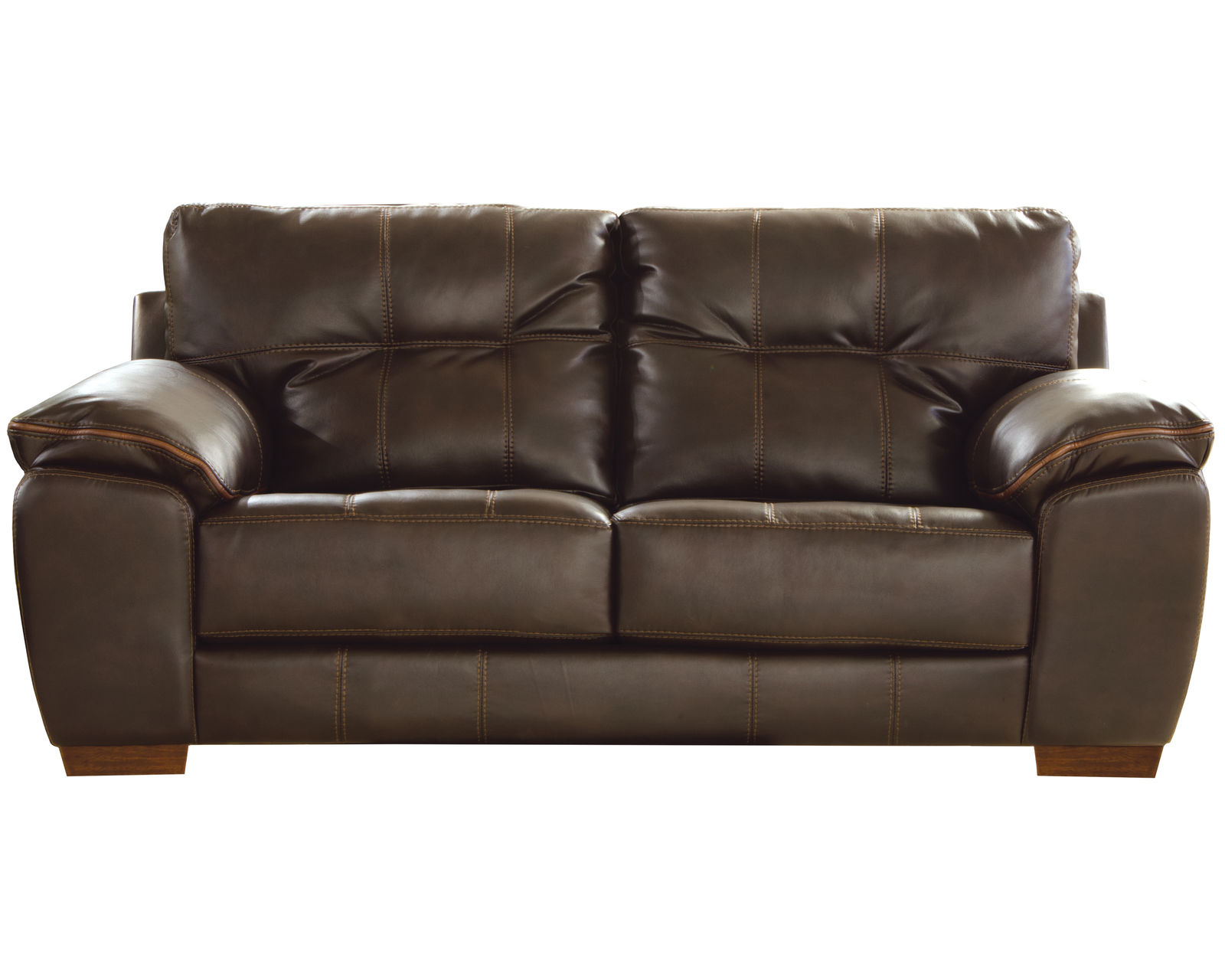 Hudson 97" Faux Leather Sofa (Includes Pillows) - 2 Colors