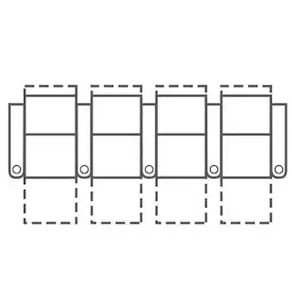 Layout F: Four Piece Home Theater Sectional Straight 165" Wide