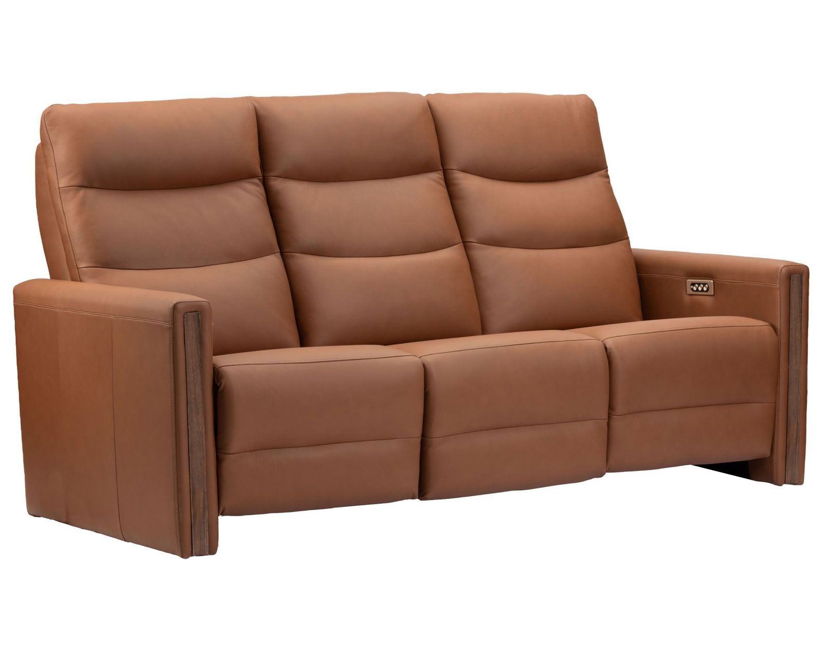 Fatima Dual Power Reclining Sofa — Available in Standard & Wide Cushions, 140+ Leather Options, and 74", 79", or 106" Widths - Fatima 79" Power Headrest Power Reclining Sofa (3 cushions)