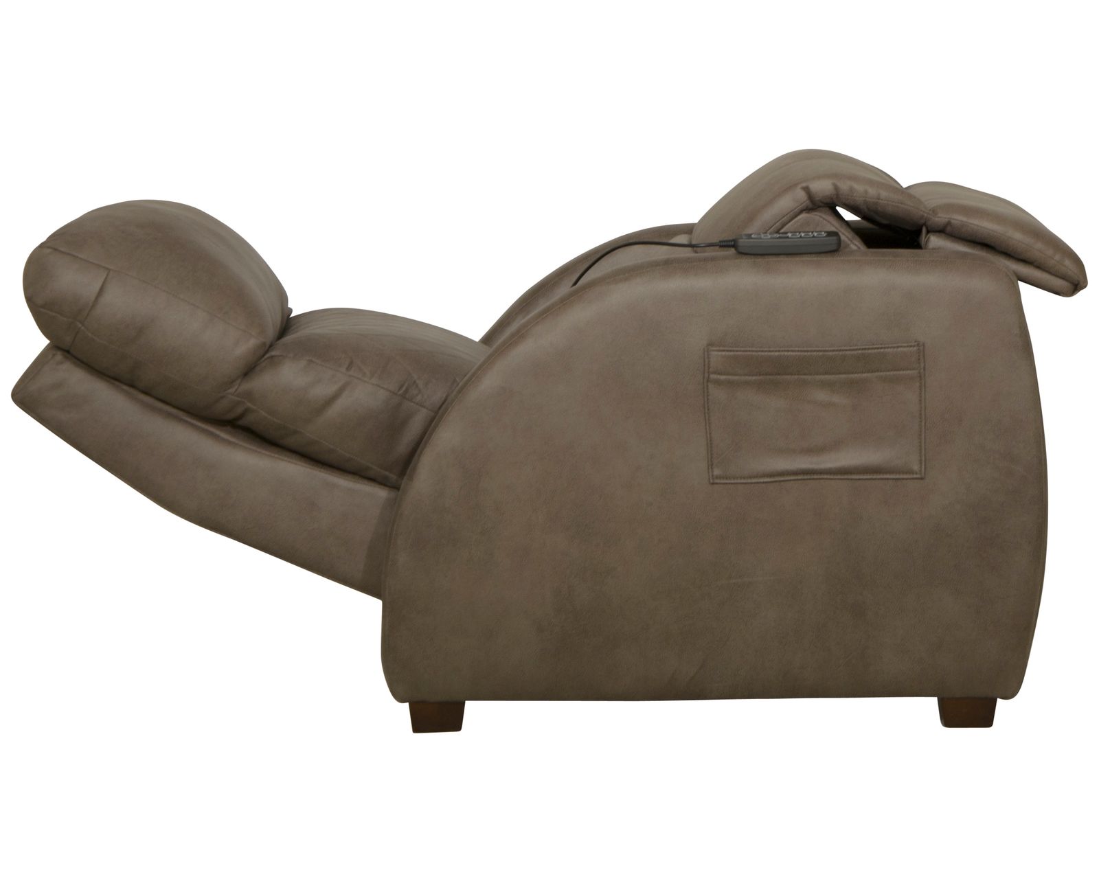 Relaxer Power Headrest Power Recliner with CR3 Massage, Heat, Power Lumbar & Zero Gravity Loaded with Wellness Technology (2 colors) - Shown in Leather Like Fabric Taupe