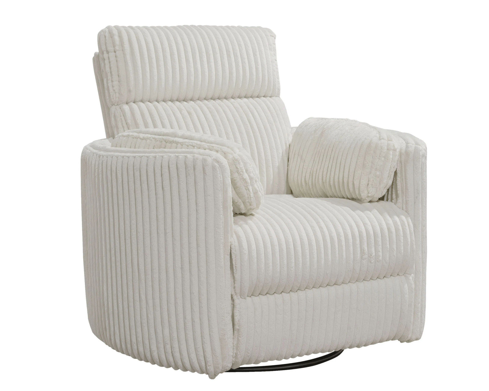 Radius 88" Power Gliding Reclining Sofa Ivory (In stock - Fast shipping) - Radius Mega Ivory Power Swivel Glider Recliner