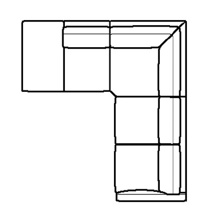 Layout D: Two Piece Sectional 83" x 92"